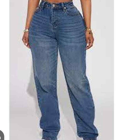Fashion Nova Blue Straight Leg Jeans - Picture 11 of 13
